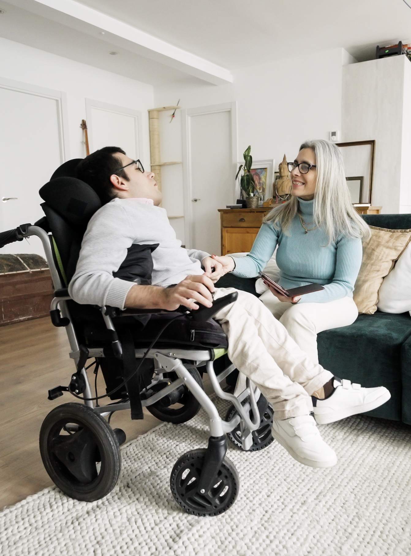 Adult with Disability and Carer in Home